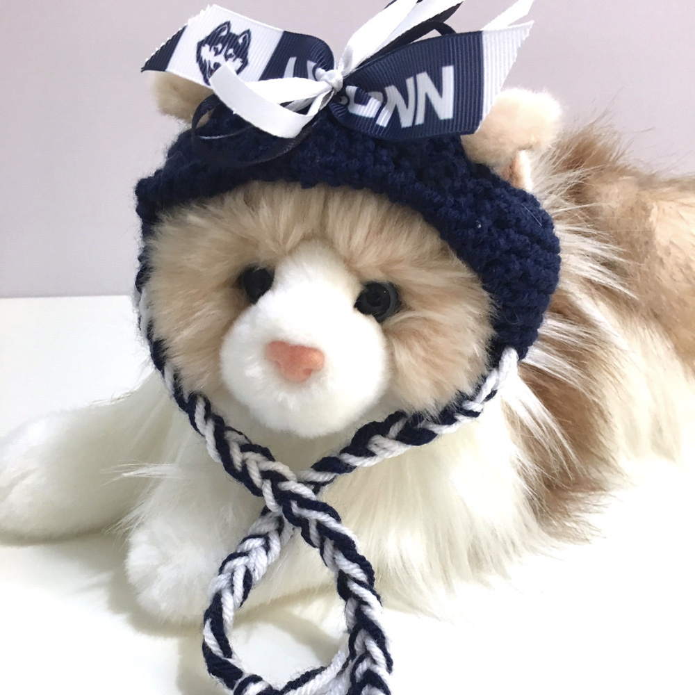 UCONN HUSKIES Handmade Cat Hat *NEW*